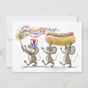 Mic, Mac & Moe's Happy 4th of July Invitations