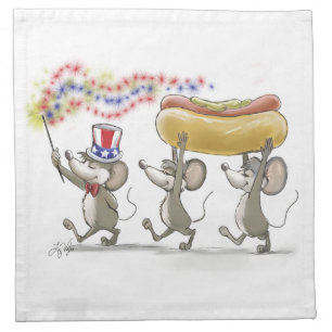 Mic, Mac & Moe's Happy 4th of July Napkins
