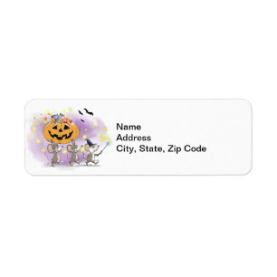 Mic, Mac & Moe's Happy Halloween Label