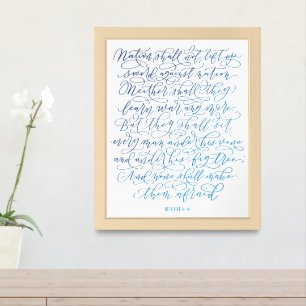 Micah 4:4 framed art