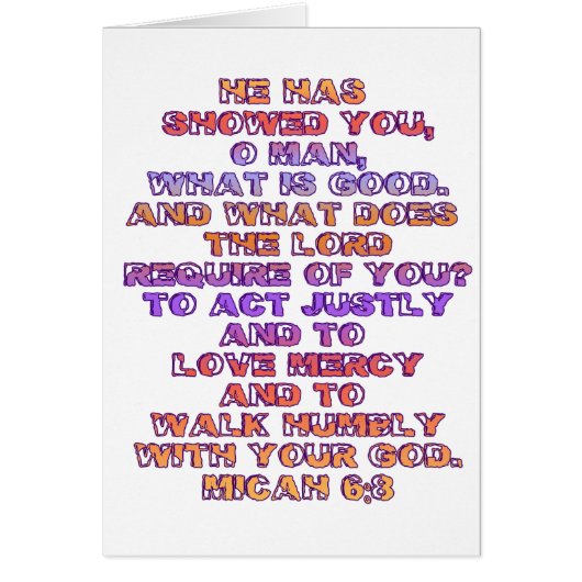Micah 6:8 cards (Front)