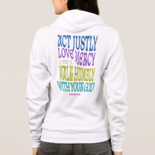 Micah 6:8 Colorful Scripture Zip Hoodie