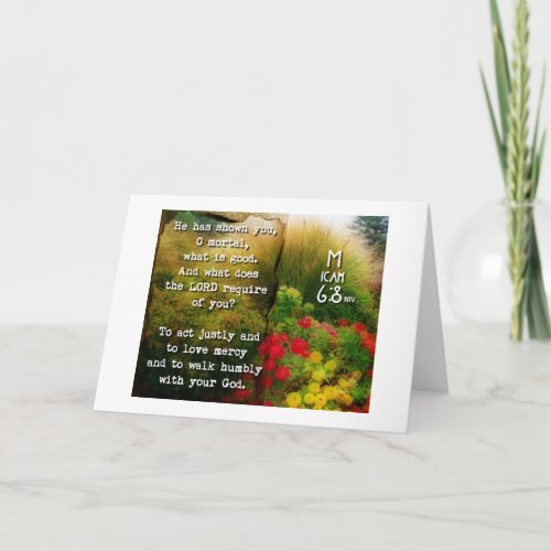 Micah 68 Greeting Card