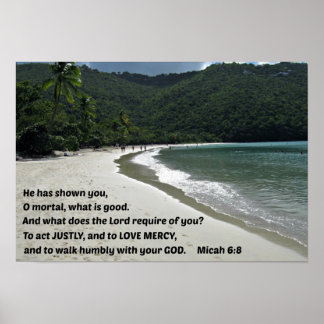 Micah 6:8 He has shown you, O mortal, .... Poster