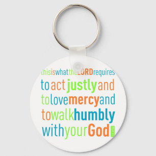Micah 6:8 keychain