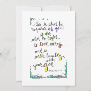MICAH 6:8 NOTE CARD