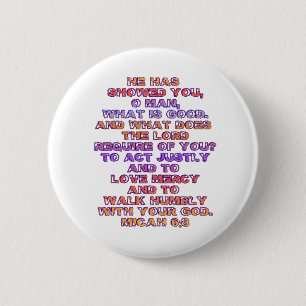 Micah 6:8 pinback button