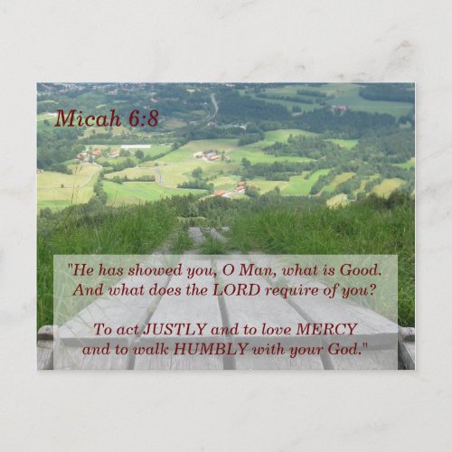 Micah 6 8 Scripture Memory Card