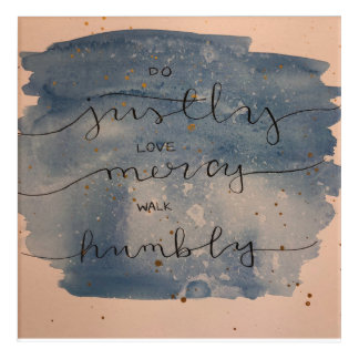 Micah 6:8 Watercolor Wall Art