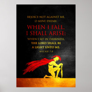 Micah 7:8 Bible Verse Poster