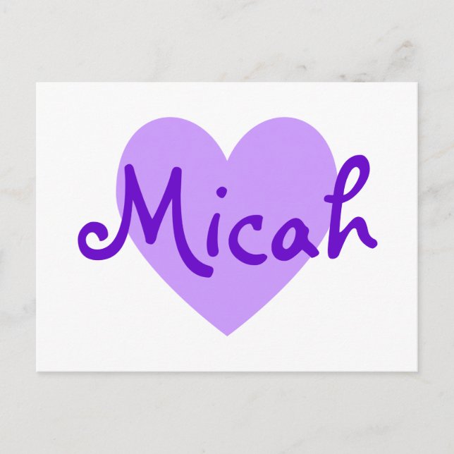 Micah in Purple Postcard (Front)