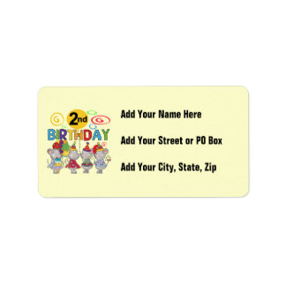 Mice 2nd Birthday T-shirts and Gifts Label