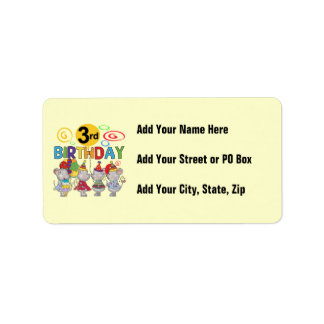 Mice 3rd Birthday T-shirts and Gifts Label