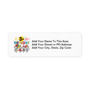 Mice 3rd Birthday T-shirts and Gifts Label