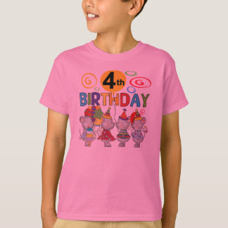 Mice 4th Birthday T-shirts and Gifts