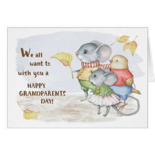 Mice and Bird Grandparents Day from Group Cards