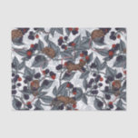 Mice and blackberries on white tissue paper