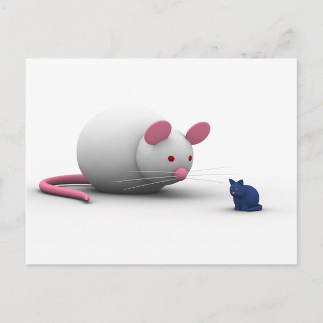 Mice And Cat Game Postcard (Front)
