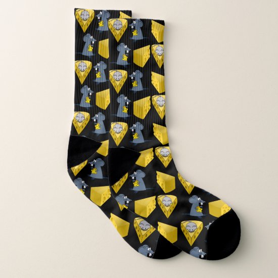 Mice and Cheese All-Over-Print Socks