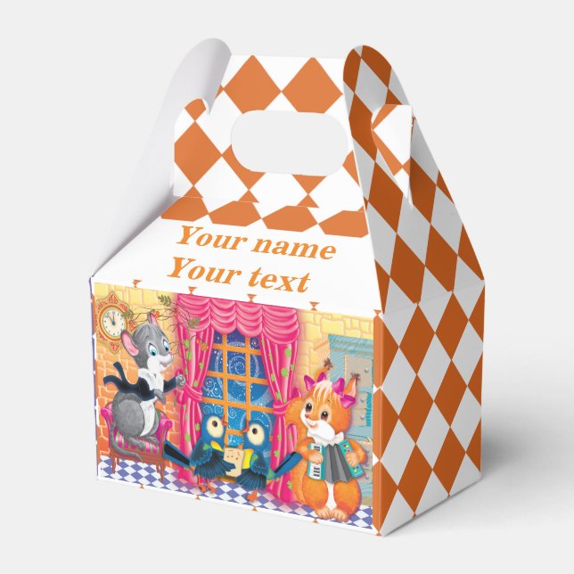 Mice and squirrels play a concert favor boxes (Front Side)