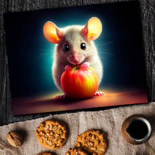 Mice animal apple bright nature beautiful funny postcard