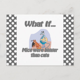 mice are bigger postcard
