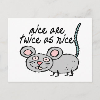 Mice Are Twice As Nice Postcard
