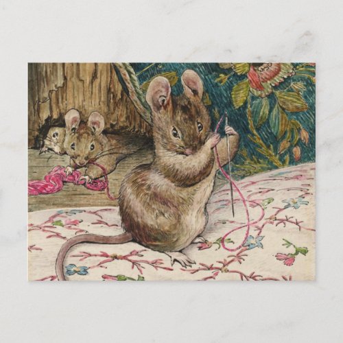 Mice At Work _ Beatrix Potter Postcard