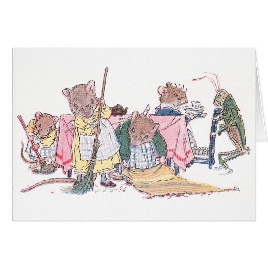 Mice Cleaning, Sweeping, etc. Cards (Front Horizontal)