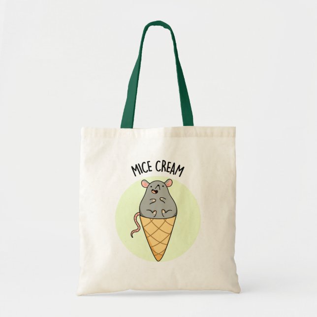 Mice Cream Funny Ice Cream Pun  Tote Bag (Front)