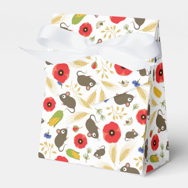 Mice in Grain Field Favor Boxes (Front Side)