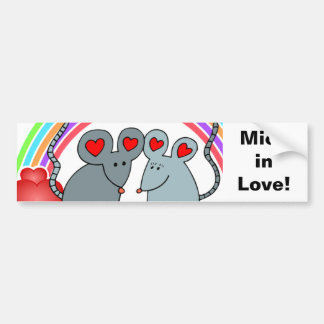 Mice in Love Valentines Bumper Sticker