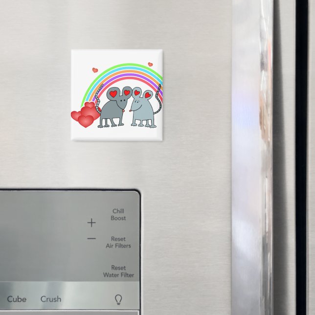 Mice in Love Valentines Magnet (In Situ (Fridge))