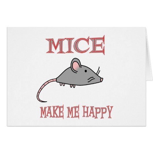 Mice Make Me Happy Cards (Front Horizontal)