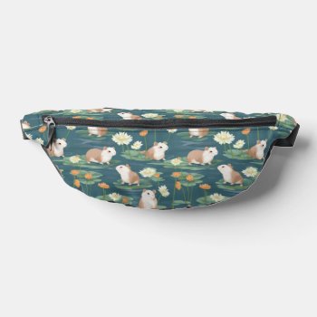 Mice On Lily Pads On A Pond Pattern Fanny Pack by wasootch at Zazzle