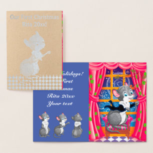 Mice play a concert foil card