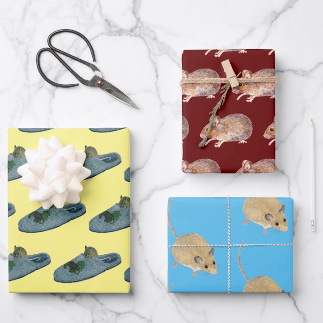 Mice Wrapping Paper Sheets (Front)