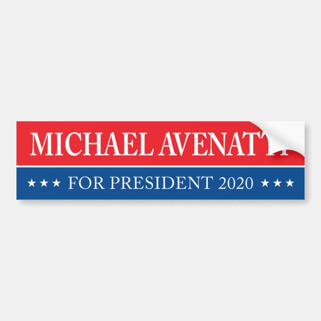 Michael Avenatti For President 2020 Bumper Sticker (Front)