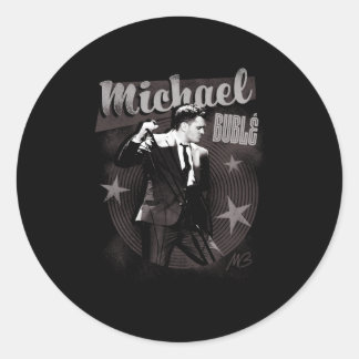 Michael Bublã© On The Mic Style Classic Round Sticker
