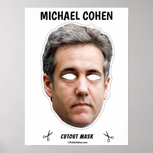 MICHAEL COHEN Halloween Mask Poster