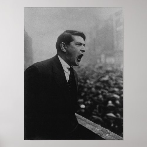 Michael Collins Speaking To A Dublin Crowd _ 1922 Poster