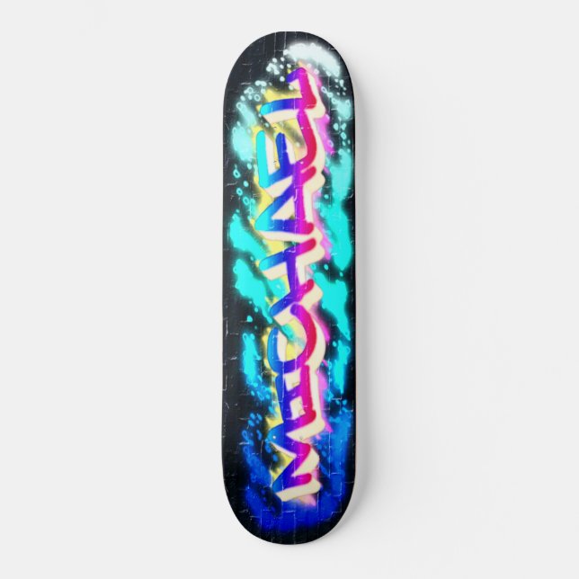 MICHAEL Customized Graffiti Skateboard (Front)