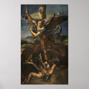 Michael defeats Satan Poster
