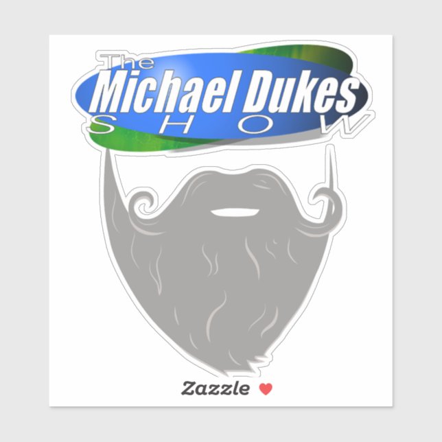Michael Dukes Show - Beard Logo Sticker (Sheet)