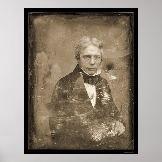 Michael Faraday Daguerreotype 1845 Poster (Front)