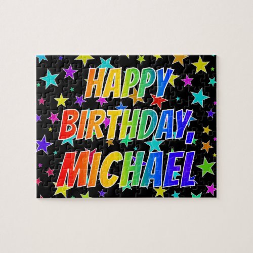 MICHAEL First Name Fun HAPPY BIRTHDAY Jigsaw Puzzle