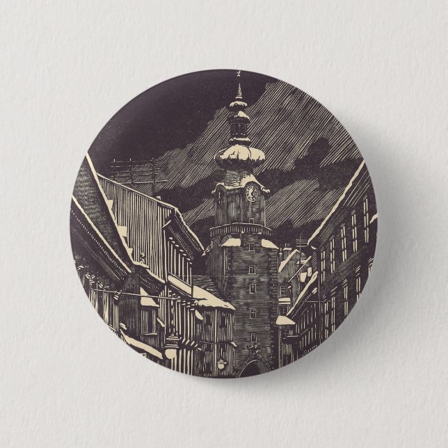 Michael Gate in Bratislava Medieval Tower Button (Front)