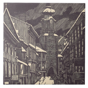Michael Gate in Bratislava Medieval Tower Ceramic Tile