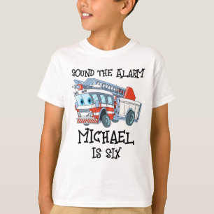 Michael is Six Fire Truck T-Shirt