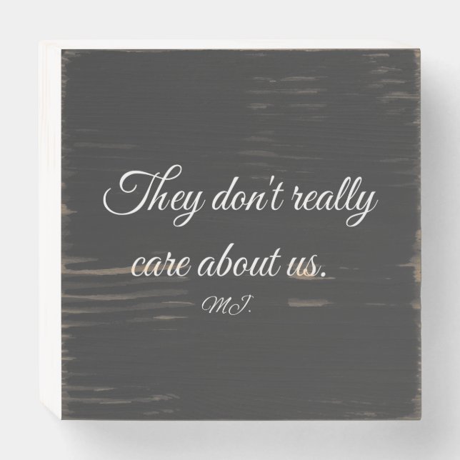 Michael Jackson lyrics  Wooden Box Sign (Front Horizontal)